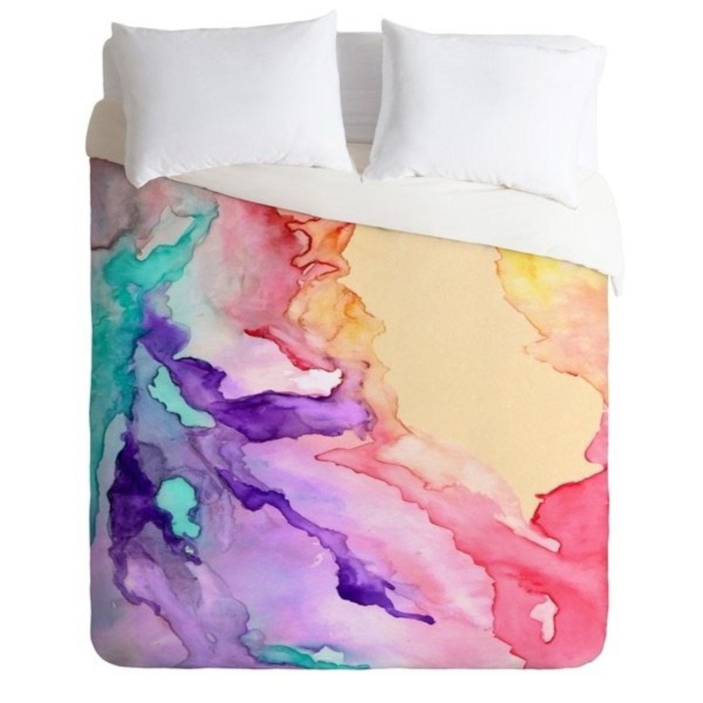 Purple and Red Abstract Duvet Cover Bedding
